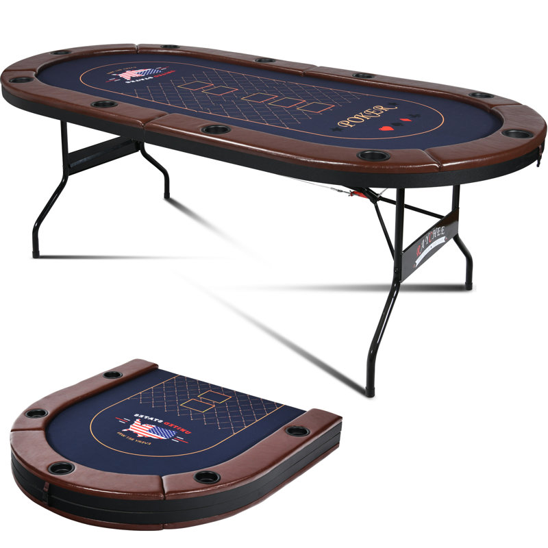 Kulamoon 84" 10 Player Poker Table & Reviews Wayfair